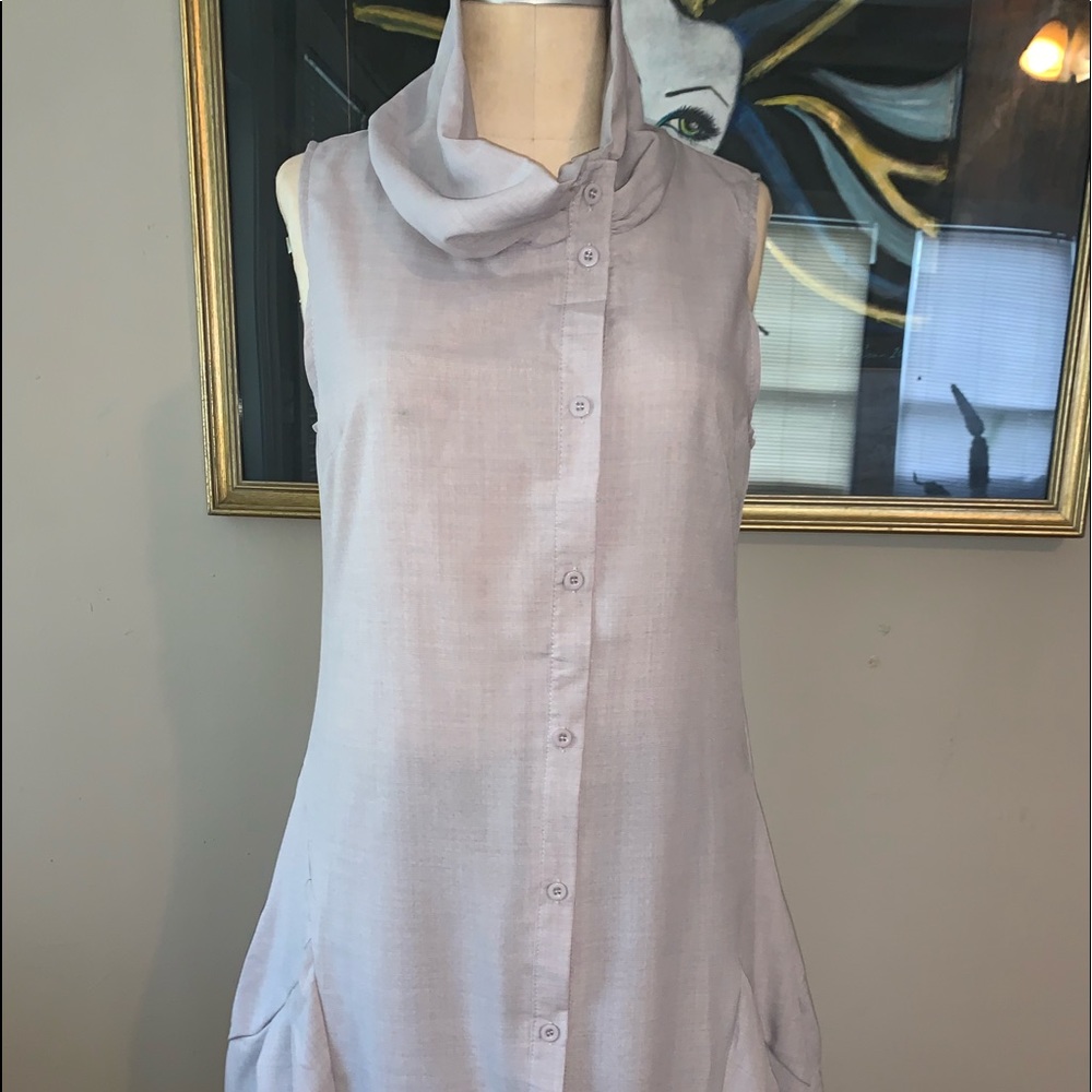 New Korean style dress with cowl neck